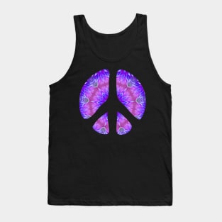 Peace Symbol - Violet Pattern 2 Tank Top